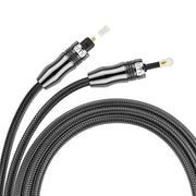 EMK OD6.0mm 3.5mm Digital Sound Toslink to Mini Toslink Digital Optical Audio Cable, Length:1.5m