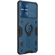 For Samsung Galaxy S21+ 5G NILLKIN Shockproof CamShield Armor Protective Case with Invisible Ring Holder(Blue)