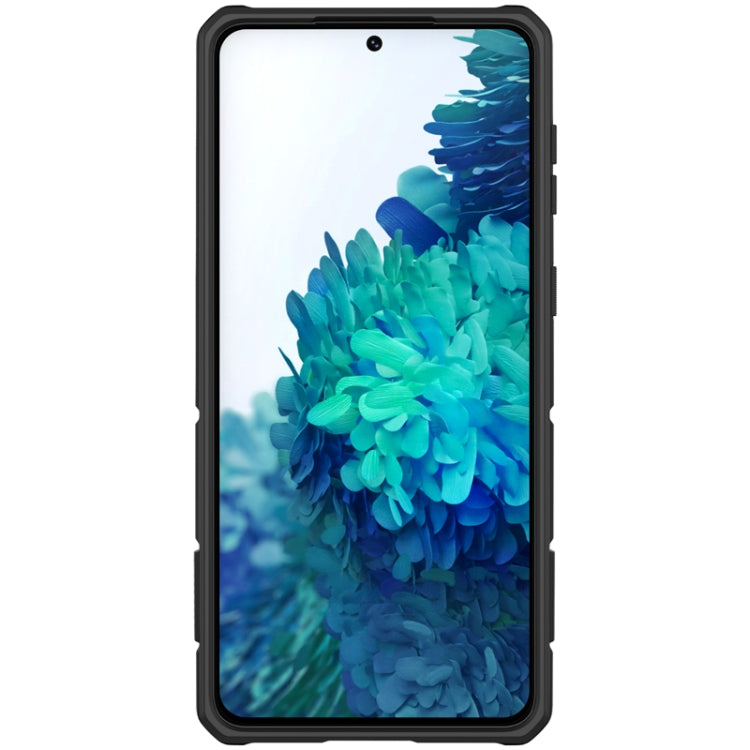 For Samsung Galaxy S21+ 5G NILLKIN Shockproof CamShield Armor Protective Case with Invisible Ring Holder(Blue)