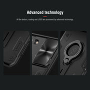 For Samsung Galaxy S21+ 5G NILLKIN Shockproof CamShield Armor Protective Case with Invisible Ring Holder(Blue)
