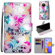 For Huawei Y9a Coloured Drawing Cross Texture Horizontal Flip PU Leather Case with Holder & Card Slots & Wallet & Lanyard(Gradient Colorful Flower) - free shipping - PMC TechLife - Order now!