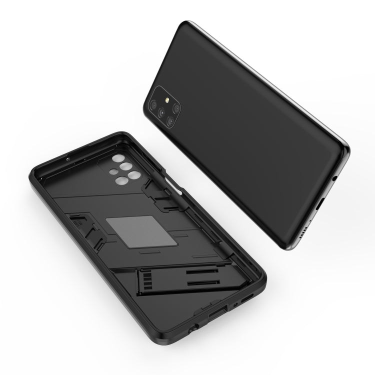 For Samsung Galaxy M51 Punk Armor 2 in 1 PC + TPU Shockproof Case with Invisible Holder(Grey)
