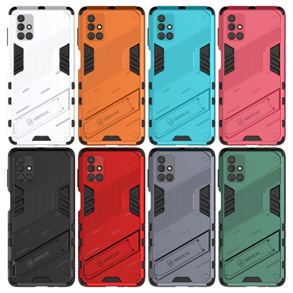 For Samsung Galaxy M51 Punk Armor 2 in 1 PC + TPU Shockproof Case with Invisible Holder(Grey)