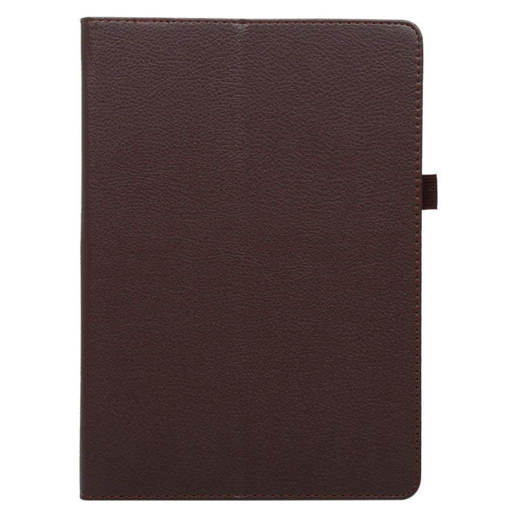 For Lenovo Smart Tab M10 / P10 10.1 inch Litchi Texture Solid Color Horizontal Flip Leather Case with Holder & Pen Slot(Brown)
