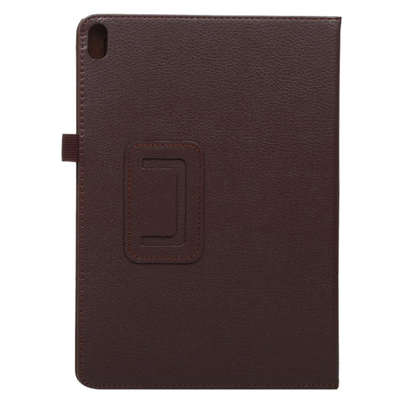 For Lenovo Smart Tab M10 / P10 10.1 inch Litchi Texture Solid Color Horizontal Flip Leather Case with Holder & Pen Slot(Brown)