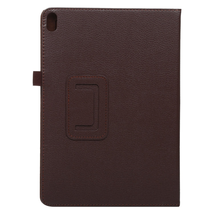 For Lenovo Smart Tab M10 / P10 10.1 inch Litchi Texture Solid Color Horizontal Flip Leather Case with Holder & Pen Slot(Brown)
