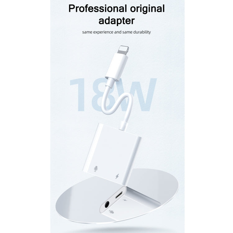 JOYROOM S-Y105 2A 18W 8 Pin to 8 Pin + 3.5mm Audio Converter(White)