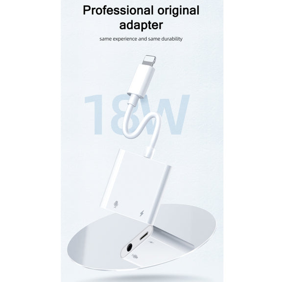 JOYROOM S-Y105 2A 18W 8 Pin to 8 Pin + 3.5mm Audio Converter(White)