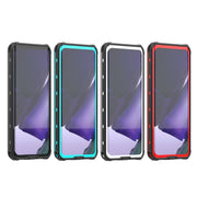 For Samsung Galaxy S21 Ultra 5G RedPepper Transparent Dot Shockproof Water-resistant PC + TPU Protective Case(Black)