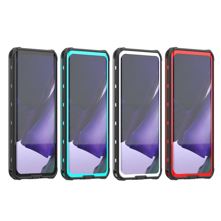 For Samsung Galaxy S21 Ultra 5G RedPepper Transparent Dot Shockproof Water-resistant PC + TPU Protective Case(Black)