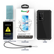 For Samsung Galaxy S21 Ultra 5G RedPepper Transparent Dot Shockproof Water-resistant PC + TPU Protective Case(Black)