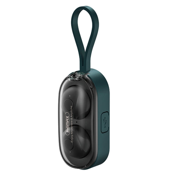 Remax TWS-15 Bluetooth 5.0 Portable Wristband Style True Wireless Stereo Earphone(Green)