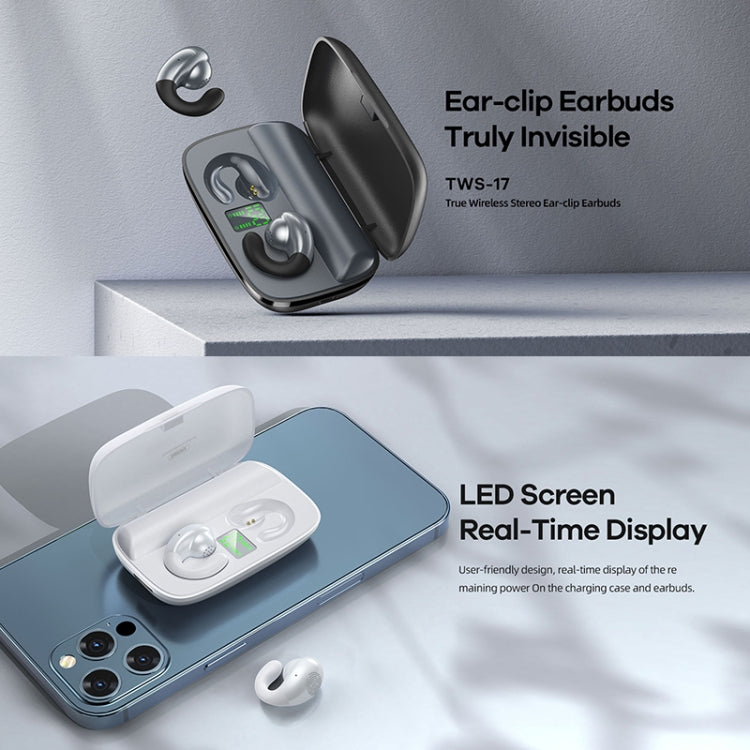 Remax TWS-17 Bluetooth 5.0 Ear Clip Style True Wireless Stereo Bluetooth Earphone(White)
