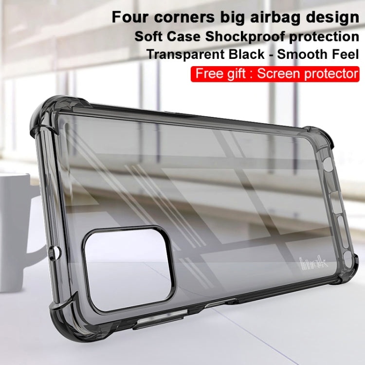 For Motorola Moto G Stylus (2021) IMAK All Coverage Shockproof Airbag TPU Case(Transparent Black)