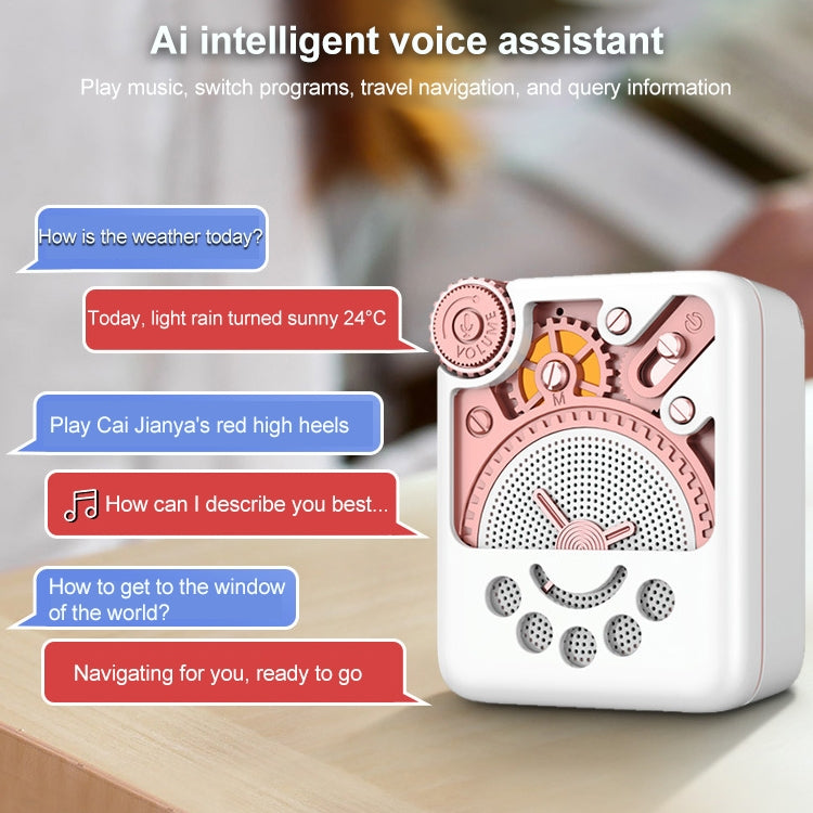 REMAX RB-M53 Mini AI Intelligent Bluetooth 5.0 Speaker(Pink)