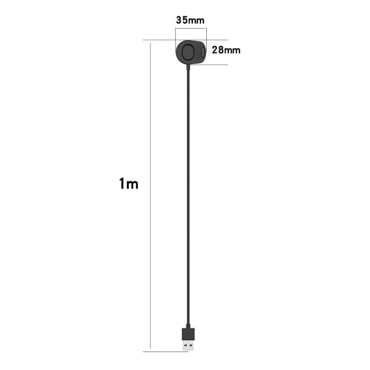 For Suunto 7 USB Magnetic Charging Cable Charger with Data Function & Chip Protection, Length: 1m(Black)