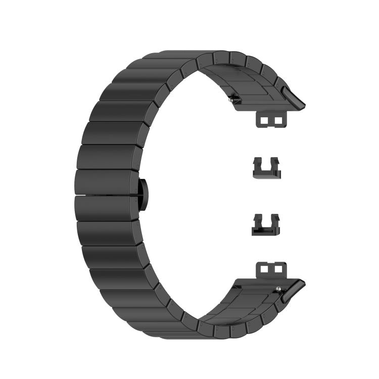 For Huawei Watch Fit Stainless Steel Watch Band(Black)