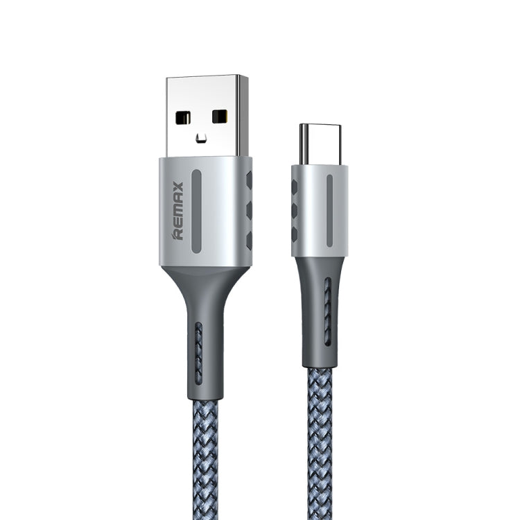 Remax RC-003a 2.4A Type-C / USB-C Barrett Series Charging Data Cable, Length: 1m(Silver)