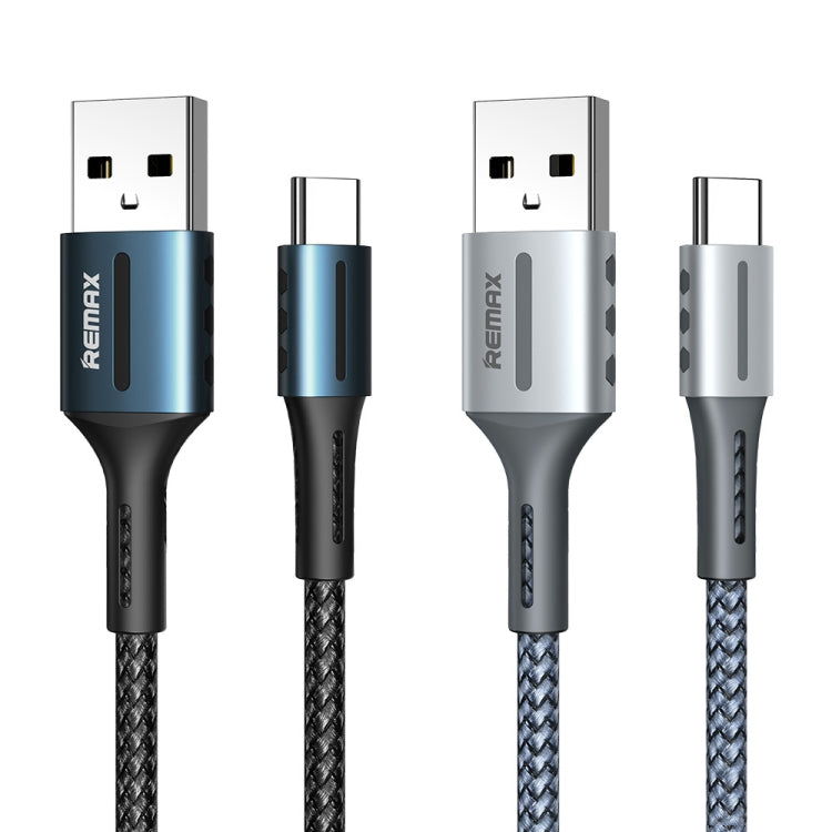 Remax RC-003a 2.4A Type-C / USB-C Barrett Series Charging Data Cable, Length: 1m(Silver)