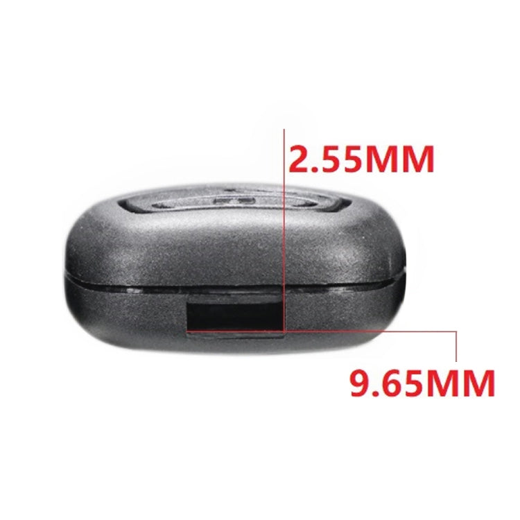 Car Key Case for Peugeot 2-button Straight Board with 206 Socket, without Blade