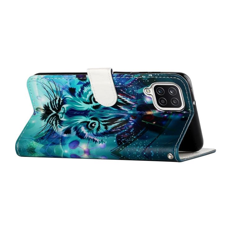 For Samsung Galaxy A12 Oil Embossed Coloured Drawing Pattern Horizontal Flip PU Leather Case with Holder & Card Slots & Wallet(Wolf)