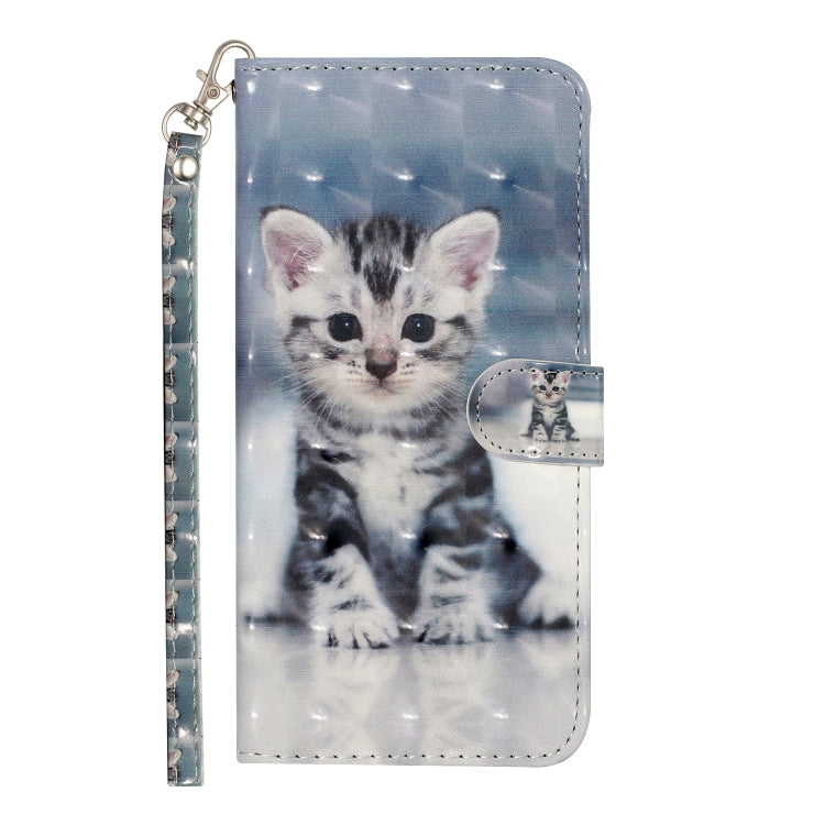 For Samsung Galaxy A32 5G 3D Pattern Horizontal Flip PU Leather Case with Holder & Card Slots & Wallet(Cat)