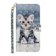 For Samsung Galaxy A32 5G 3D Pattern Horizontal Flip PU Leather Case with Holder & Card Slots & Wallet(Cat)