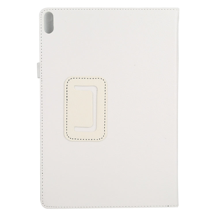 For Lenovo Tab 4 10 Plus (TB-X704) / Tab 4 10 (TB-X304) Litchi Texture Solid Color Horizontal Flip Leather Case with Holder & Pen Slot(White)