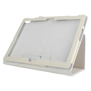 For Lenovo Tab 4 10 Plus (TB-X704) / Tab 4 10 (TB-X304) Litchi Texture Solid Color Horizontal Flip Leather Case with Holder & Pen Slot(White)