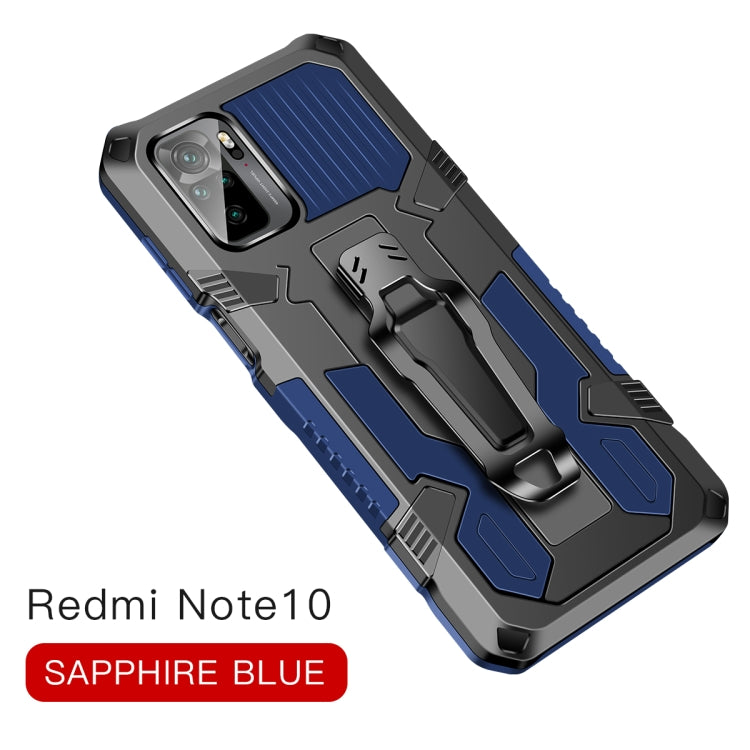 For Xiaomi Redmi Note 10 / 10S Armor Warrior Shockproof PC + TPU Protective Case(Blue)