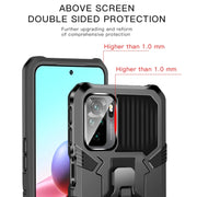 For Xiaomi Redmi Note 10 / 10S Armor Warrior Shockproof PC + TPU Protective Case(Blue)