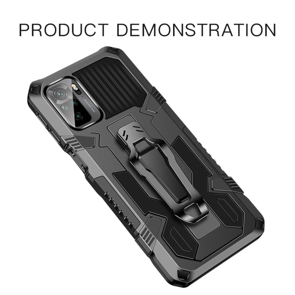 For Xiaomi Redmi Note 10 / 10S Armor Warrior Shockproof PC + TPU Protective Case(Blue)