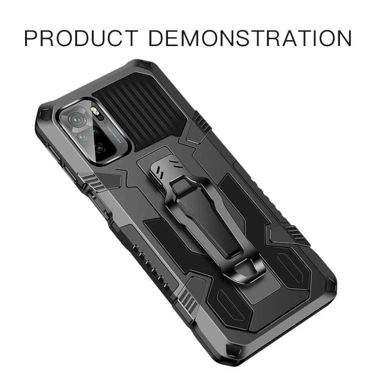 For Xiaomi Redmi Note 10 / 10S Armor Warrior Shockproof PC + TPU Protective Case(Blue)