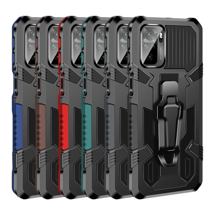 For Xiaomi Redmi Note 10 / 10S Armor Warrior Shockproof PC + TPU Protective Case(Blue)