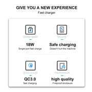 WK WP-U57 Max 18W Maxspeed QC3.0 Fast Charger + USB to 8 Pin Data Cable, Plug Type:US Plug