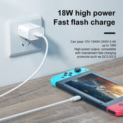 WK WP-U57 Max 18W Maxspeed QC3.0 Fast Charger + USB to 8 Pin Data Cable, Plug Type:EU Plug