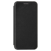 For Samsung Galaxy Xcover 5 Carbon Fiber Texture Horizontal Flip TPU + PC + PU Leather Case with Card Slot(Black)