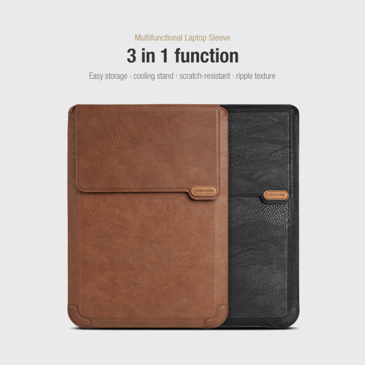 NILLKIN Water Wave Texture Versatile Laptop Sleeve For 14.0 inch and Below(Black)