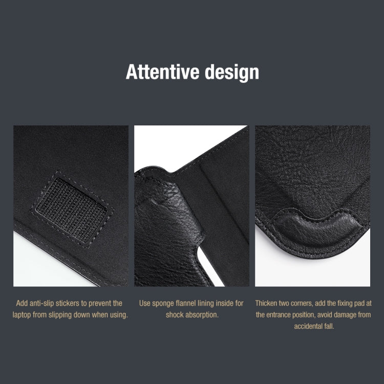 NILLKIN Water Wave Texture Versatile Laptop Sleeve For 14.0 inch and Below(Black)