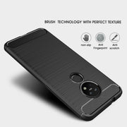 For Nokia 7.2 & 6.2 Brushed Texture Carbon Fiber TPU Protective Case(Black)