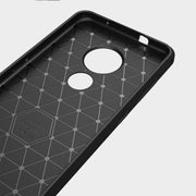 For Nokia 7.2 & 6.2 Brushed Texture Carbon Fiber TPU Protective Case(Black)
