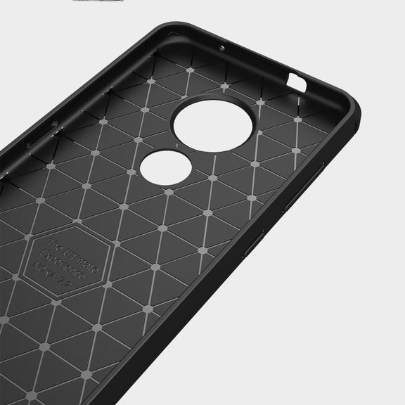 For Nokia 7.2 & 6.2 Brushed Texture Carbon Fiber TPU Protective Case(Black)