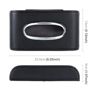 Universal Car Tissue Box with Temporary Parking Phone Number Card(Black)