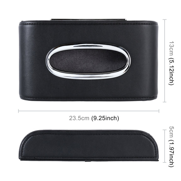 Universal Car Tissue Box with Temporary Parking Phone Number Card(Black)