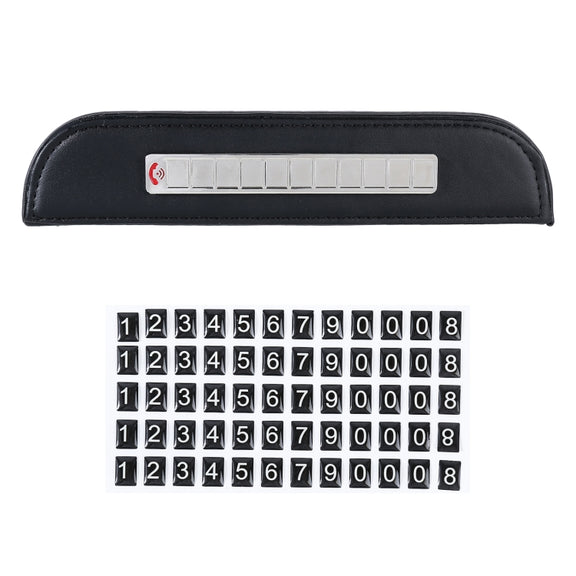 Universal Car Tissue Box with Temporary Parking Phone Number Card(Black)