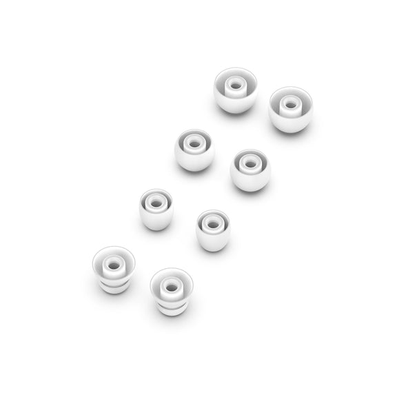 4 Pairs Wireless Earphone Replaceable Silicone Ear Cap Earplugs for Huawei FreeBuds 4i / FreeLace Pro / Active Noise Canceling Earphones 3(White)