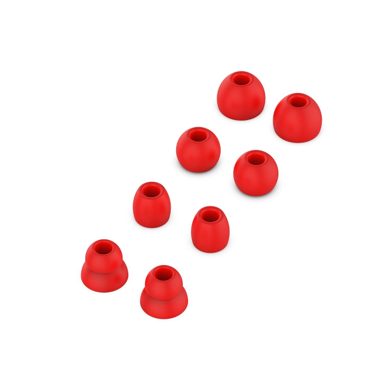 4 Pairs Wireless Earphone Replaceable Silicone Ear Cap Earplugs for Huawei FreeBuds 4i / FreeLace Pro / Active Noise Canceling Earphones 3(Red)