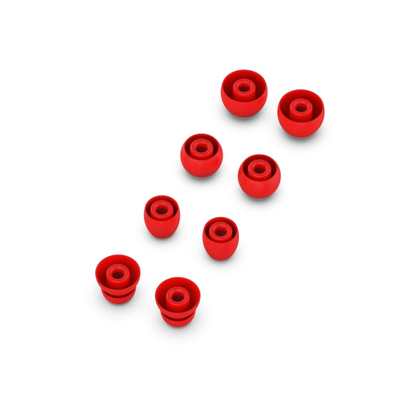 4 Pairs Wireless Earphone Replaceable Silicone Ear Cap Earplugs for Huawei FreeBuds 4i / FreeLace Pro / Active Noise Canceling Earphones 3(Red)