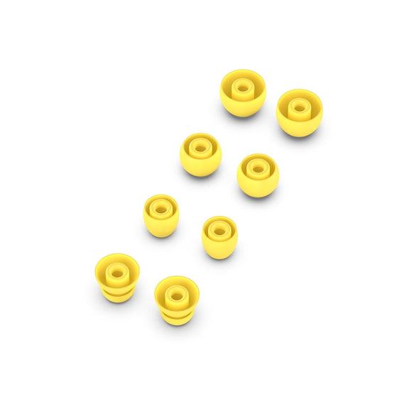 4 Pairs Wireless Earphone Replaceable Silicone Ear Cap Earplugs for Huawei FreeBuds 4i / FreeLace Pro / Active Noise Canceling Earphones 3(Yellow)