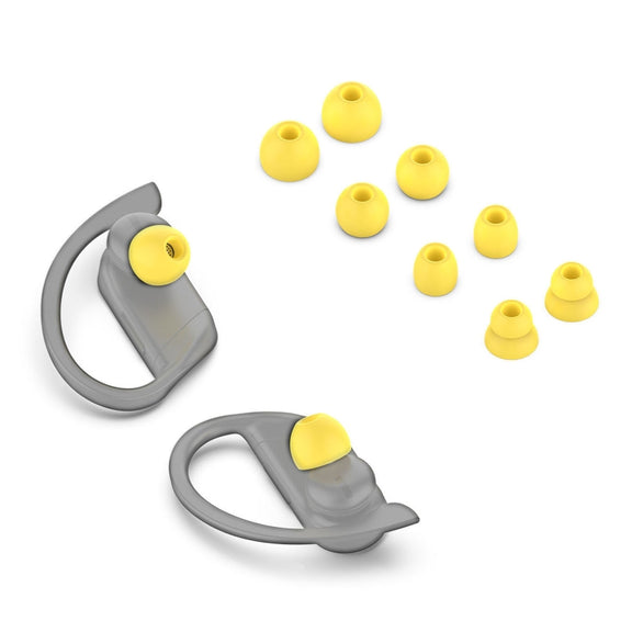 4 Pairs Wireless Earphone Replaceable Silicone Ear Cap Earplugs for Huawei FreeBuds 4i / FreeLace Pro / Active Noise Canceling Earphones 3(Yellow)